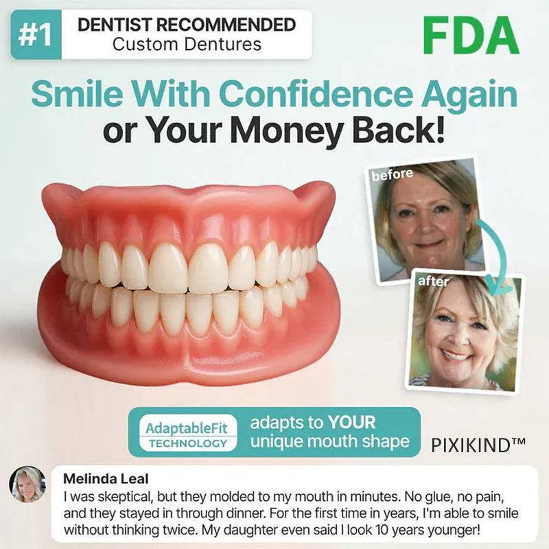 ✨Up to 70% off today only!🔥 Medical Full Denture with Strong Suctiond🦷Obtain American Dental Association (ADA) Certification