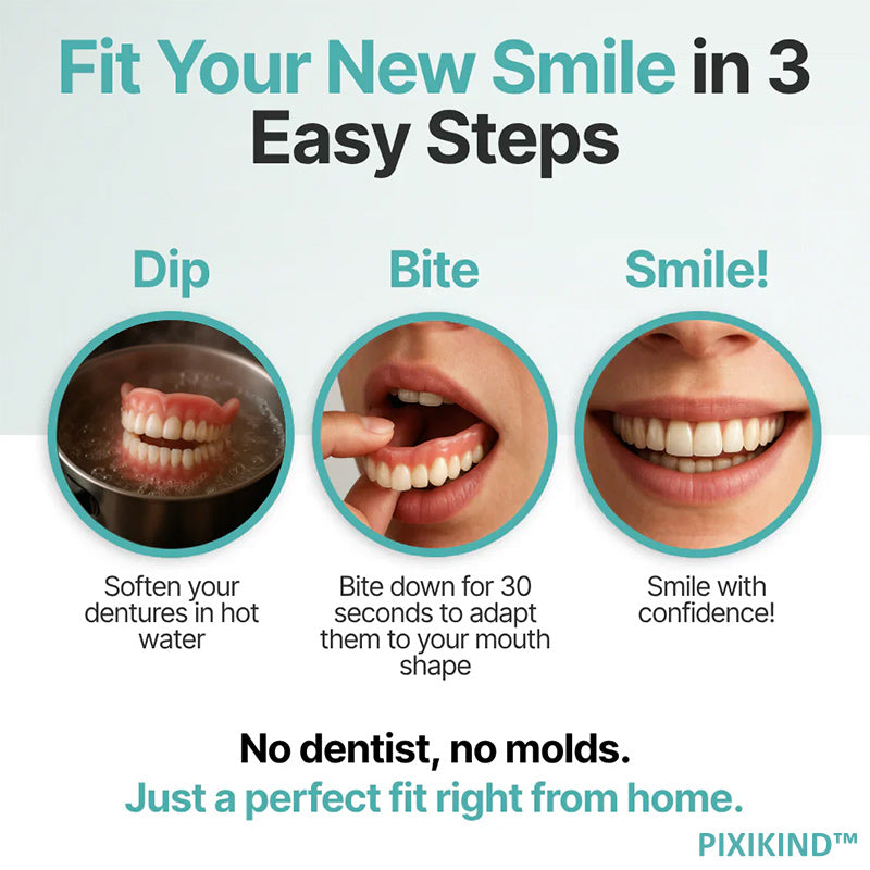 ✨Up to 70% off today only!🔥 Medical Full Denture with Strong Suctiond🦷Obtain American Dental Association (ADA) Certification