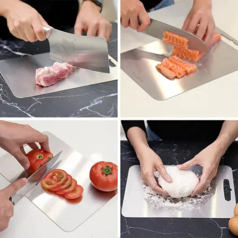 🚚 You Just Enjoy the Unboxing!Titanium Alloy Cutting Board – Ultra-Durable, Hygienic & Knife-Friendly Kitchen Essential