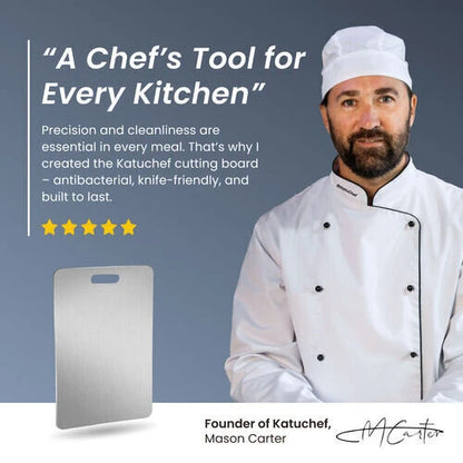 🚚 You Just Enjoy the Unboxing!Titanium Alloy Cutting Board – Ultra-Durable, Hygienic & Knife-Friendly Kitchen Essential